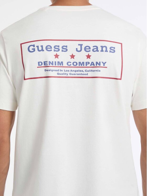 Guess Jeans Guess Jeans T-Shirt 179708 Beżowy Classic Fit