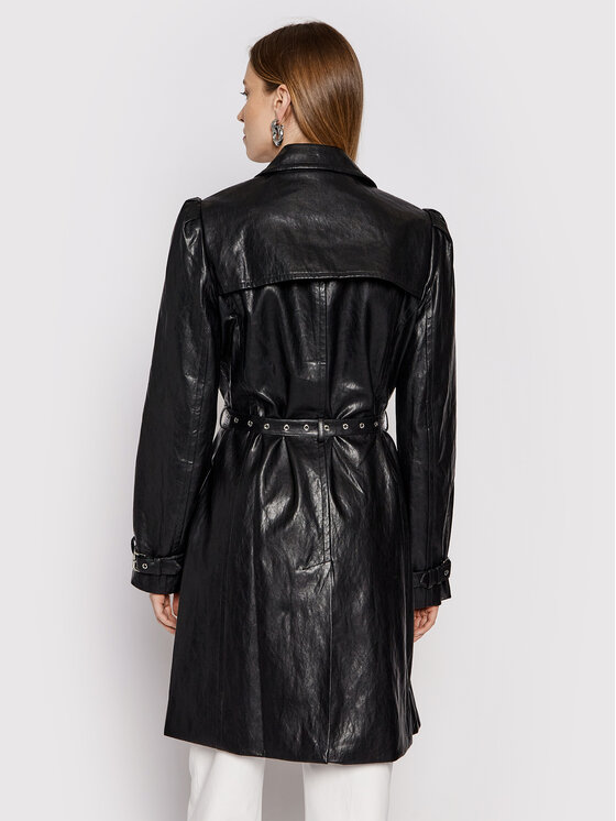 MICHAEL Michael Kors MICHAEL Michael Kors Bunda z imitace kůže MU1201ADTW Černá Regular Fit