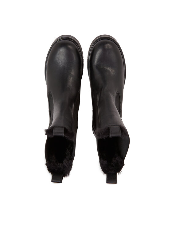 Tommy Jeans Tommy Jeans Kotníková obuv s elastickým prvkem Tjw Warmlined Chelsea Boot EN0EN02313 Černá