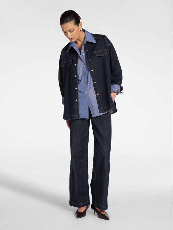 Elena Mirò Elena Mirò Camicia 5400Z000023N034 Blu Regular Fit