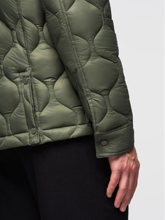 Ombre Ombre Kurtka zimowa OM-JALP-0215 Zielony Regular Fit