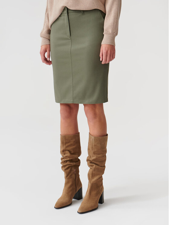 TATUUM Tatuum Pouzdrová sukně Fili T2318.174 Khaki Slim Fit