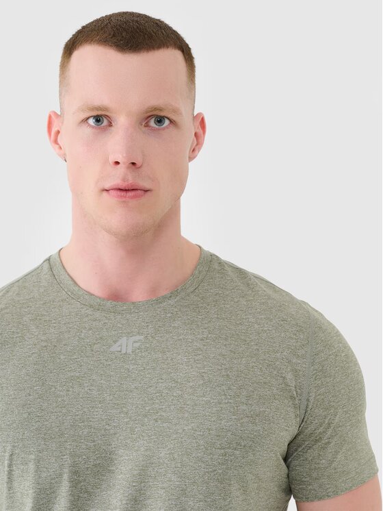 4F 4F Funkčné tričko 4FWSS25TFTSM1344-44M Zelená Regular Fit