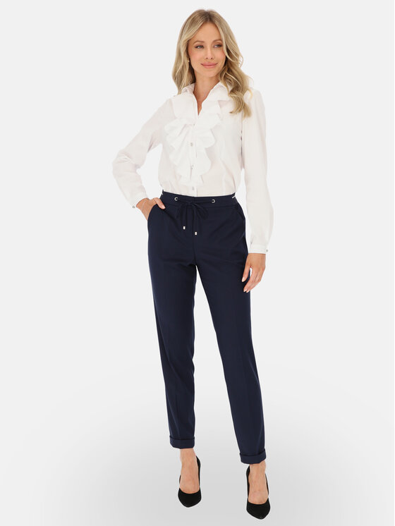 L’AF L’AF Spodnie materiałowe Liberty Granatowy Regular Fit
