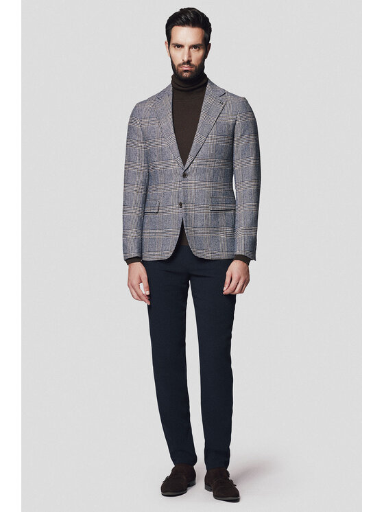 Lancerto Lancerto Marynarka Faenza MA131224000018 Szary Regular Fit