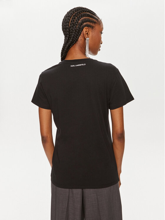 KARL LAGERFELD KARL LAGERFELD T-shirt Essential 245W1714 Crna Regular Fit