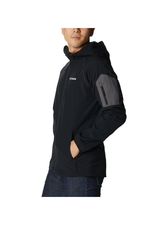 Columbia Columbia Kurtka outdoor Columbia Tall Heights Hooded Softshell Jacket Czarny Regular Fit