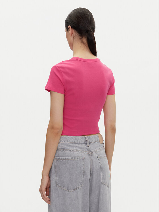 HUGO HUGO Póló Delanor_2 50539132 Rózsaszín Cropped Fit