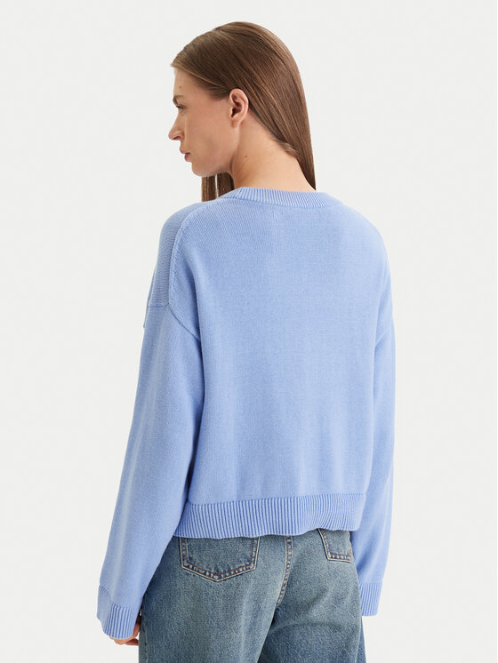 Calvin Klein Calvin Klein Pulover LV047D305G Modra Relaxed Fit