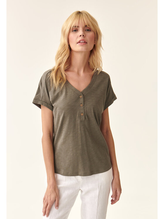 TATUUM TATUUM Blúzka SLIBI Kaki Classic Fit