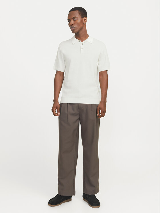 Jack&Jones Jack&Jones Тениска с яка и копчета Cooper 12271483 Бял Regular Fit
