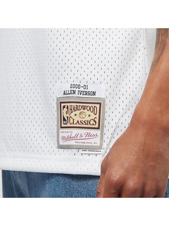 Mitchell & Ness Mitchell & Ness Smanicato NBA SWINGMAN HOME JERSEY 76ERS 00 ALLEN IVERSON Bianco Regular Fit