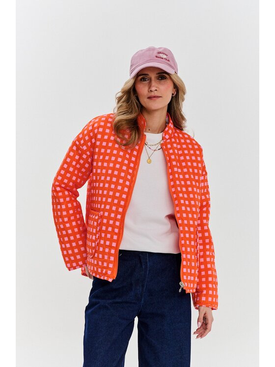 NAOKO NAOKO Bunda pro přechodné období Peachy Bloom Růžová Regular Fit