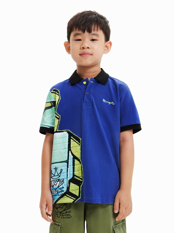 Desigual Polokošeľa 23SBLK02 Tmavomodrá Regular Fit