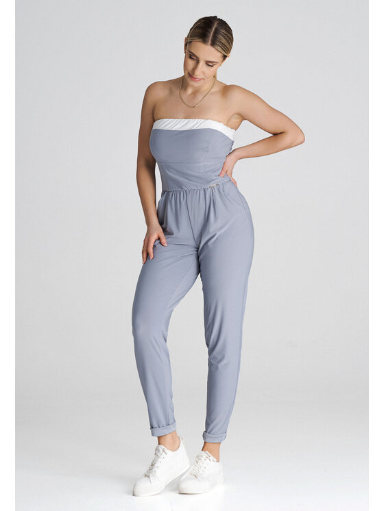 FIGL FIGLFIGL Jumpsuit M1025 Grigio Regular Fit