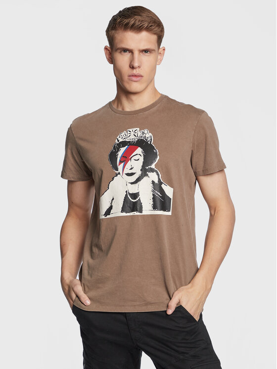 Guess Guess T-Shirt Queen M3RI1U KBDL0 Hnědá Regular Fit