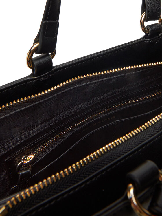 Tommy Hilfiger Tommy Hilfiger Ročna torba Heritage Satchel AW0AW17211 Črna