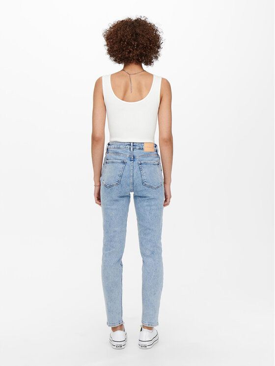 ONLY ONLY Blugi 15248715 Albastru celest Straight Fit