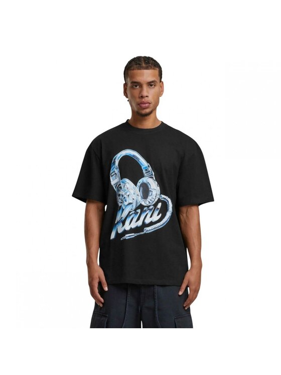 Karl Kani Karl Kani T-shirt HEADPHONE PRINT T-SHIRT Nero Regular Fit