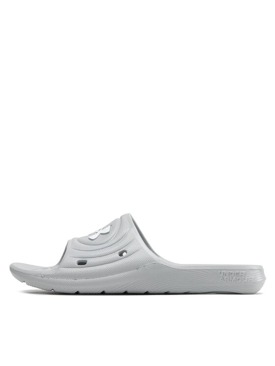 Under Armour Pantoletten Ua M Locker Iv Sl 3023758-100 Grau | Modivo.de