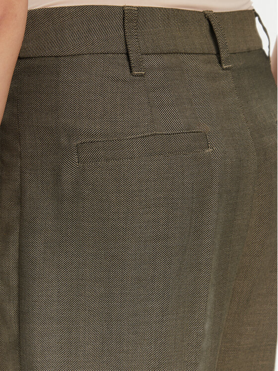 Marella Marella Hlače Hull 2523136161 Kaki Loose Fit