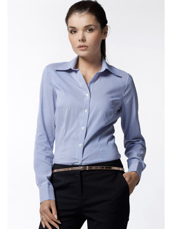 Awama Awama Košeľa A028 Modrá Basic Fit