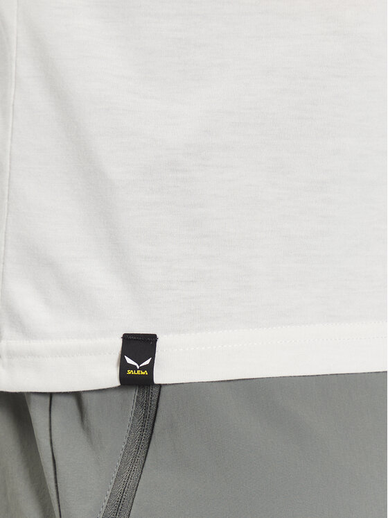 Salewa Salewa T-Shirt Solidlogo Dry 27018 Biały Regular Fit