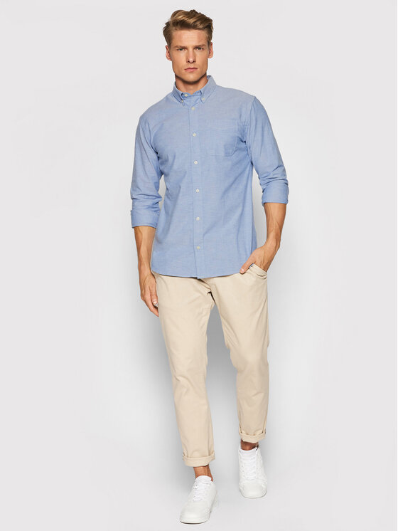 Jack & Jones Jack & Jones Marškiniai Brook Oxford 12192150 Mėlyna Slim Fit