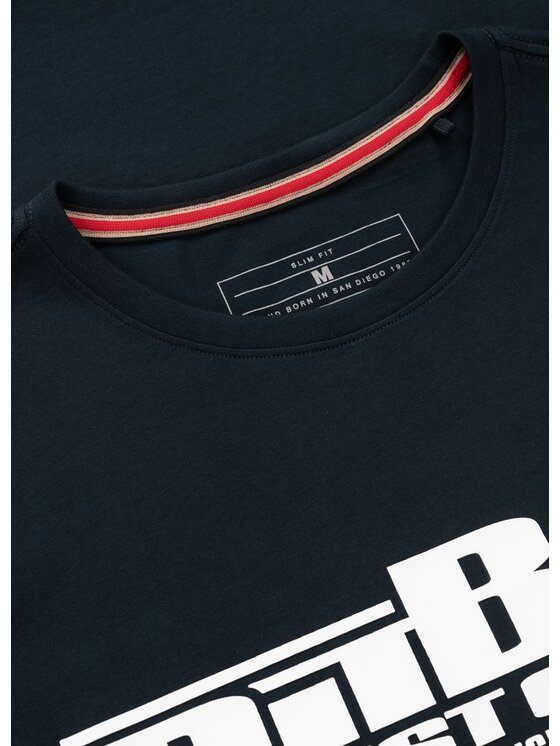 PITBULL PITBULL T-Shirt Koszulka Slim Fit Classic Boxing M Niebieski Regular Fit