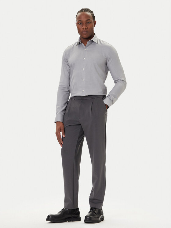 Calvin Klein Calvin Klein Košeľa LV019EU066 Sivá Slim Fit
