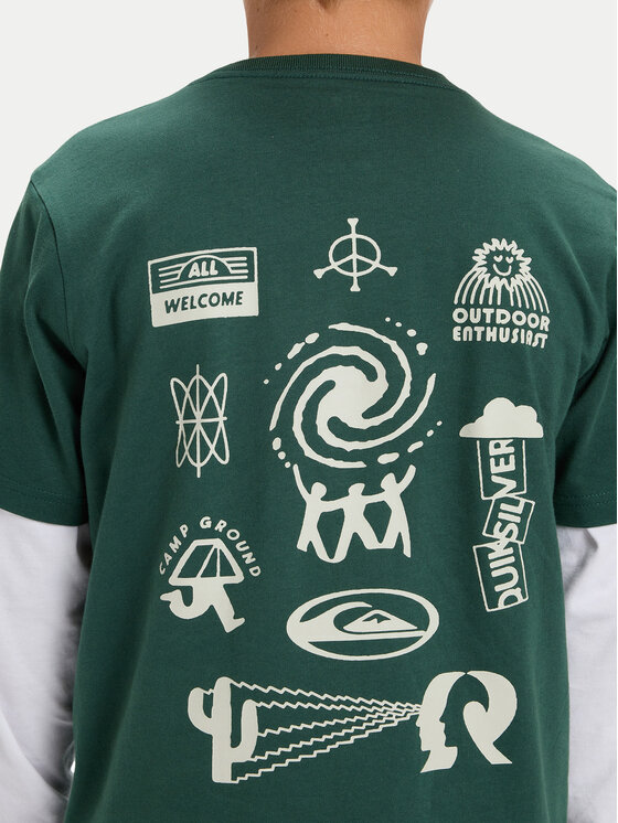 Quiksilver Quiksilver T-Shirt Hw Welcome All EQBZT04913 Barevná Regular Fit