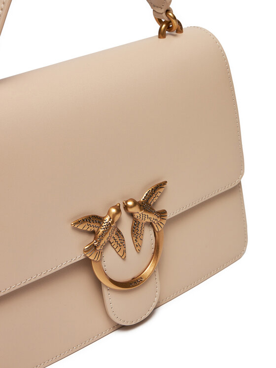 PINKO PINKO Kabelka Lowe One Top Handle Classic Light Béžová