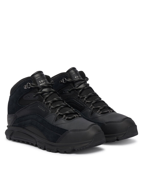 Tommy Hilfiger Tommy Hilfiger Ορειβατικά παπούτσια Hilfiger Wp Mix Chukka Runner FM0FM06022 Μαύρο