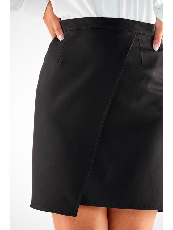 Awama Awama Spódnica A530 Czarny Basic Fit