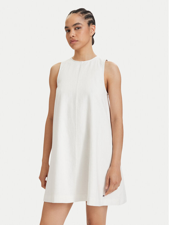 Tommy Jeans Tommy Jeans Vestito estivo DW0DW22343 Bianco A-Line Fit