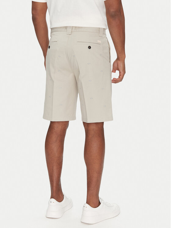 BOSS BOSS Szorty materiałowe Chino-Straight-S 50539161 Kremowy Regular Fit
