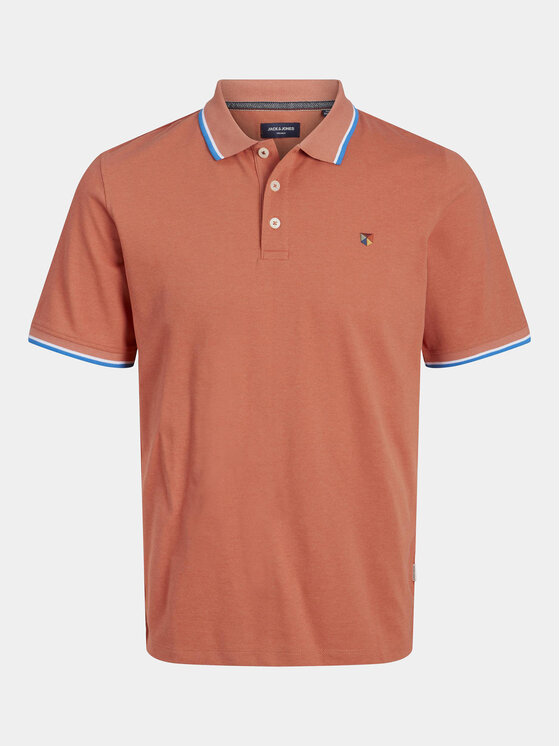 Jack & Jones Jack & Jones Polo Bluwin 12169064 Pomarańczowy Regular Fit