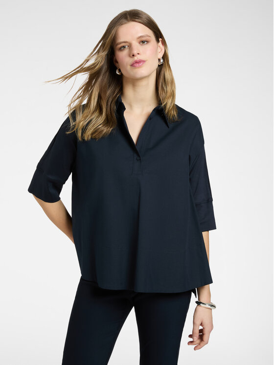 Elena Mirò Elena Mirò Bluzka 2009Z000058N034 Niebieski Boxy Fit