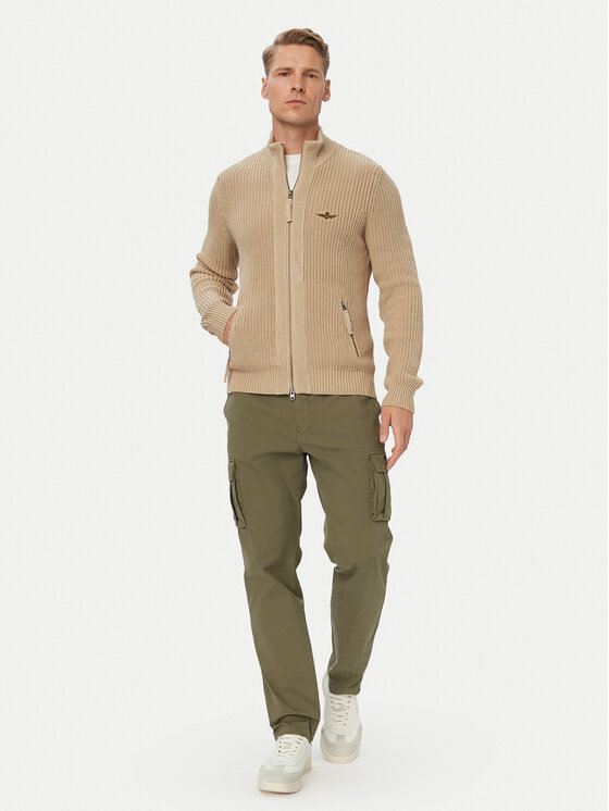 Aeronautica Militare Aeronautica Militare Kardigāns 262MA1664UL00409 Bēšs Regular Fit