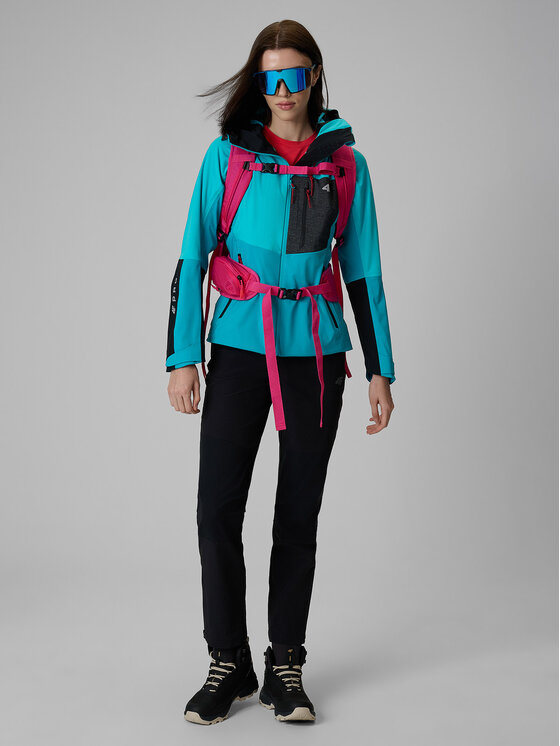4F 4F Kurtka przejściowa TREKKING Turkusowy Regular Fit