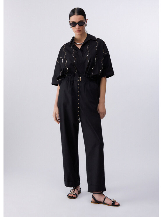 Liu Jo Liu Jo Koszula CA6345TS24622222 Czarny Loose Fit