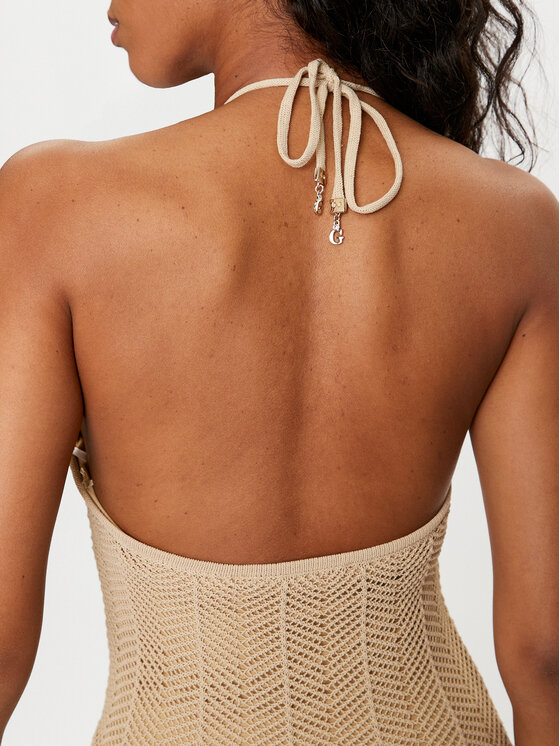 Guess Guess Haljina za svaki dan Sophie W4GK24 Z3E60 Bež Slim Fit