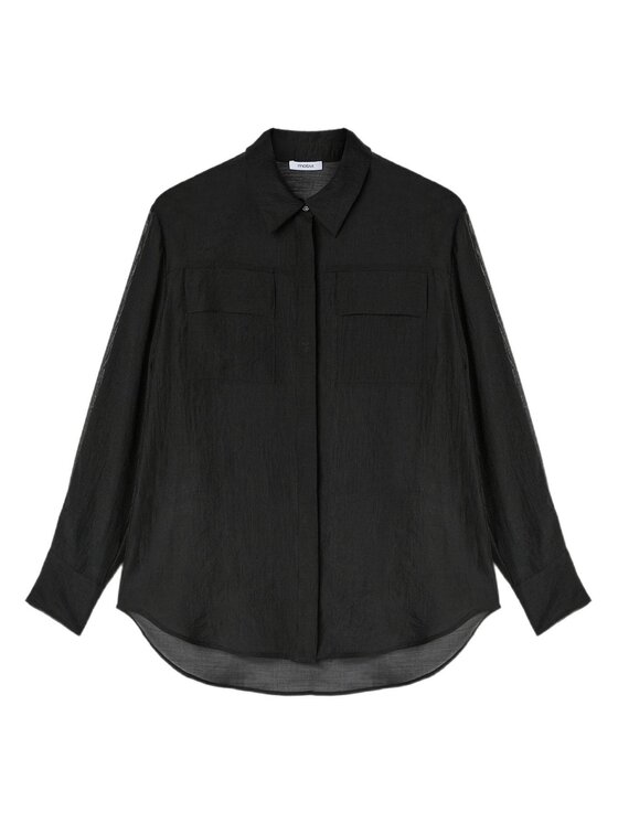 Motivi Motivi Camicia 5268Q000862N033 Nero Regular Fit