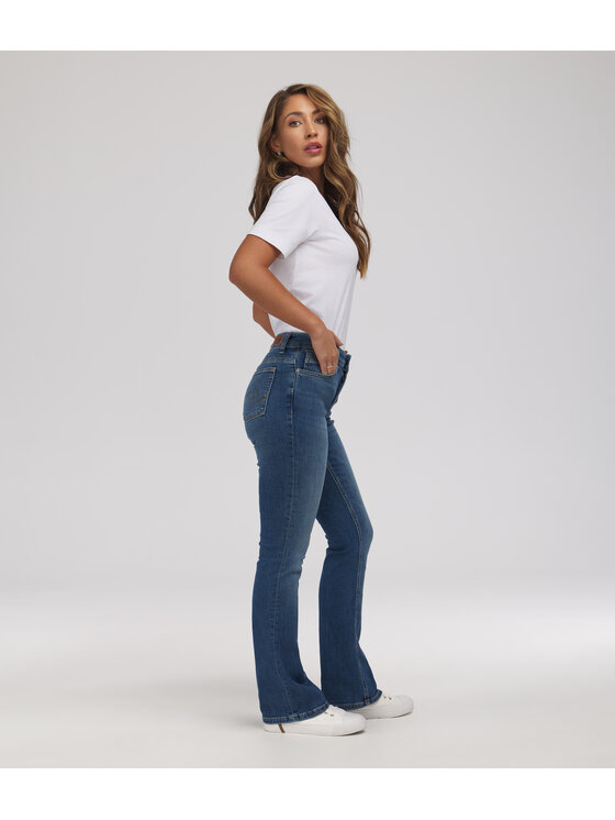 Lee Cooper Lee Cooper Jeansy JEANS D KELLY 3199 BRUSHED USED Niebieski Bootcut Fit