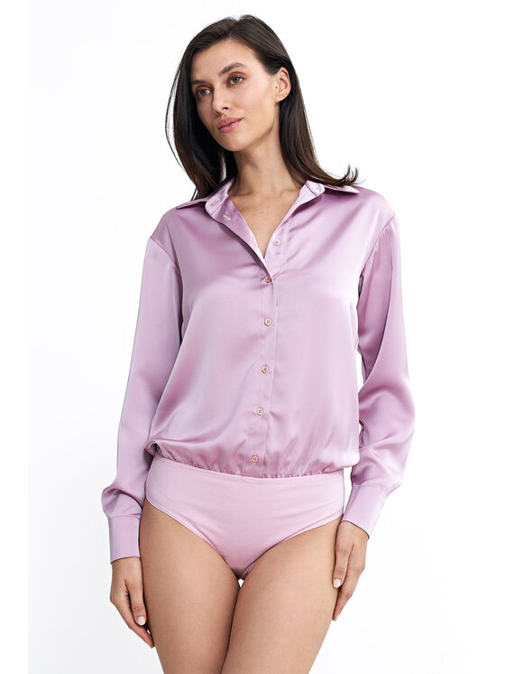 NIFE NIFE Koszula K80 Różowy Regular Fit