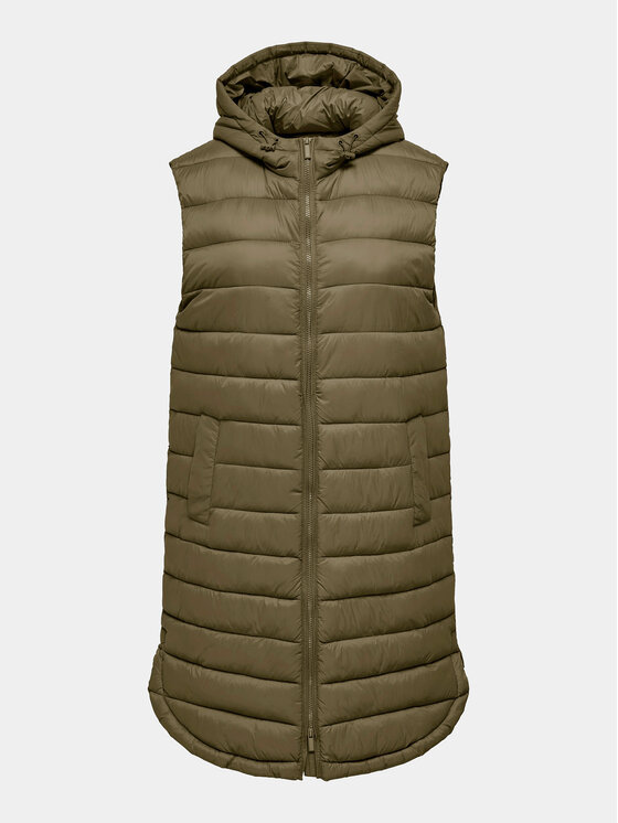ONLY ONLY Sportovní vesta Melody 15258350 Khaki Regular Fit