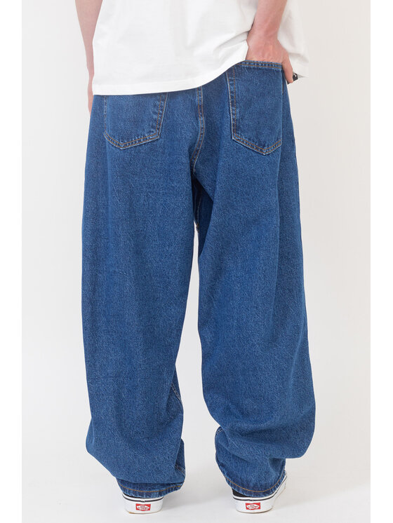 Kamuflage Kamuflage Jeansy Way Too Big Double Knee Granatowy Baggy Fit