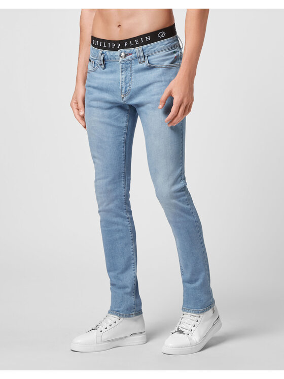 PHILIPP PLEIN PHILIPP PLEIN Jeansy 4131 Světle modrá Slim Fit