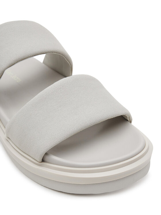 Calvin Klein Jeans Calvin Klein Jeans Klapki Flat Molded Dbl Bar Sandal Cv YM0YM01222 Szary