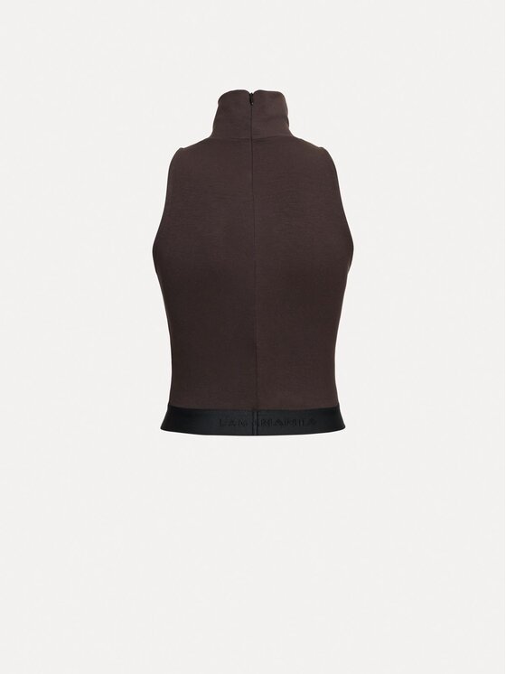 La Mania La Mania Top SOLME Hnedá Basic Fit